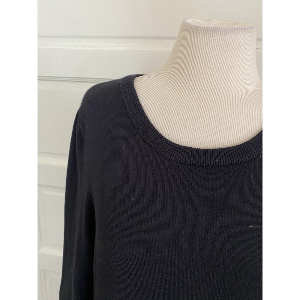 Allison Britney knit dress sz M Black Ruffle Mobwife Whimsigoth Grung - Picture 2 of 7